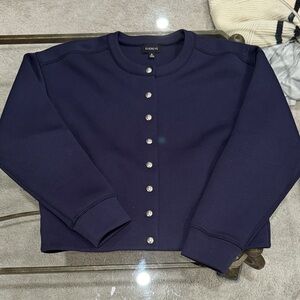 Evereve Deep Blue Buttoned Cardigan